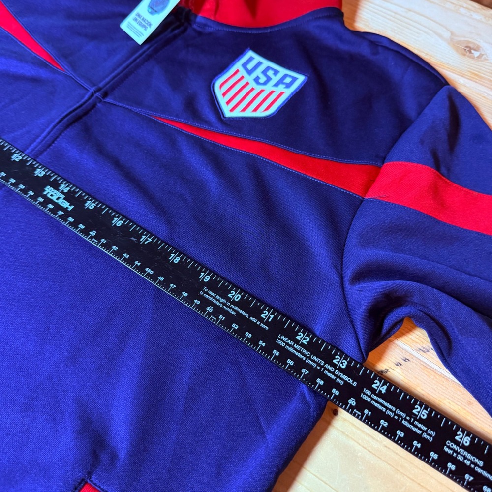 Icon Sports US Soccer Mens XL Track Jacket Navy Red Full Zip USA39TJ-N NWT - Picture 2 of 8